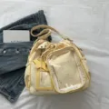 Grazioso zaino ita con motivo a stelle borsa multifunzione con coulisse borsa casual dolce - Giallo