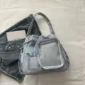 Borsa ita con stampa di stelle, zaino con coulisse multifunzione per il lavoro. - Blu