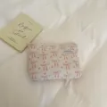Trousse de toilette en velours côtelé mignon nœud rose pochette de maquillage chic. - Motif Nœud Blanc