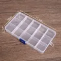 Caja organizadora de plástico transparente de 15 compartimentos - Removible 15-rejillas