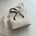 Sac cabas grand format bicolore chic femme sac épaule élégant pour travail cuir pu - Sans pendentif / Blanc Cassé