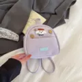 Mini sac à dos violet joli patch de chien sac de jour décontracté petit sac élégant - Violet