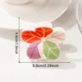 Colorful flower hair claw clip for women summer style hair accessories daily styling - Colorful Flower Print Style