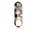 Acetate hair comb anti-static marble pattern portable pocket daily hair styling tool - Comb With Hole / Light Tortoiseshell