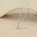 S925 Sterling Silber Sonne und Mond Anhänger Halskette, elegante Damenschmuck Variante. - Silberne Mondhalskette