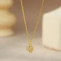 Gold Sun Pendant Necklace S925 Silver Minimalist Daily Jewelry Chic Collar Necklace - Gold Sun Necklace