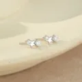 Pendientes de tuerca estrella plata mujer circonita cubica joyeria piercing diario chic - White Gold April White Diamond