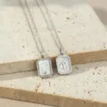 Gepersonaliseerde moedermarmer 18k vergulde letters ketting sieraden cadeau dame - Letter P (TN4437) / Witgoud
