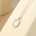 S925 Zilveren Tweelingen Dierenriem Moeder Van Parel Hanger Ketting Luxe Stijl - Platinage - Tweelingen