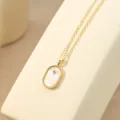 Gouden S925 Zilveren Waterman Dierenriem Ketting Moeder van Parel Hanger Elegante Sieraden - 14K Champagne Goud - Waterman
