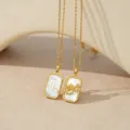 Gold-plated zodiac necklace white mother-of-pearl pendant variant elegant jewelry item - Scorpio (TN4393) / Gold