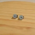 S925 sterling zilveren oorbellen achterkant hypoallergeen DIY sieraden onderdelen - Ronde Stijl (PJ4362) / Zwart Gunmetal