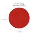 Red circular non-slip rubber jar opener with 12.5cm diameter and textured grip surface - Round Style (S5) / 12.5cm / Red