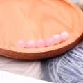 Natural stone pink crystal round bead pendant charm for DIY handmade jewelry making accessories. - Pendant Only / Rose Quartz