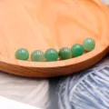Natural green stone round bead variant, crystal sphere pendant DIY jewelry accessory part. - Pendant Only / Aventurine Jade