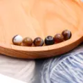 Natural banded agate round bead pendant gemstone crystal necklace DIY jewelry accessories - Pendant Only / Tiger's Eye