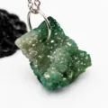 Natural green druzy agate crystal pendant necklace DIY unique jewelry accessory for women - Green Pendant Only (Without Chain)
