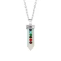 Pendente spada in cristallo naturale sette colori collana gioiello moda dettaglio chic - Opale