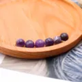 Natural amethyst crystal round bead connectors jewelry DIY accessories for European market - Pendant Only / Purple Crystal
