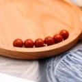 Red natural stone round bead pendant crystal necklace spherical charm jewelry accessory variant - Pendant Only / Red Jasper