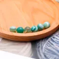 Natural stone green banded agate sphere pendant round crystal necklace jewelry accessories - Pendant Only / Banded Green Agate