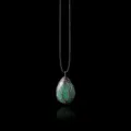 Groene natuursteen druppel levensboom hanger ketting koperdraad gewikkeld sieraden - Alleen Hanger (Zonder Ketting) / Aventurijn Brons