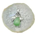 Collana con ciondolo angelo a goccia in avventurina verde da donna, gioiello in pietra. - Ciondolo Avventurina Verde Solo (Senza Catena)