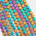 Colorful star beads, rainbow electroplated loose beads for DIY jewelry making, bracelets. - Rainbow Star (Style 5)