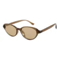 Occhiali da sole ovali vintage da uomo e donna, elegante montatura marrone per uso quotidiano. - Montatura Tè Trasparente Lenti Tè