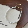 Bracelet de perles rondes en argent S925 vintage pour femme, accessoire de bijoux élégant. - Argent 925 / 5mm / Or