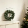 Corona de Navidad artificial pino DIY decoracion de puerta hogar invierno fiesta 25cm - Coronas desnudas 25 cm