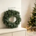 Corona di pino di Natale artificiale 40cm ago di pino verde porta decorazione casa - Ghirlanda semplice da 40 cm