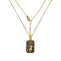 Collana con ciondolo tarot in acciaio inossidabile vintage con catena dorata donna. - Mano di Fatima