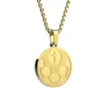 Collana con Pendente Croce Calcio in Acciaio Inossidabile Oro, Opzione Sportiva - Oro