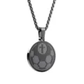 Collana con Pendente Croce Calcio in Acciaio Inossidabile Nero Variante Sportiva Scelta - Nero