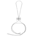 Bracciale da mano con fiocco in acciaio inossidabile argento gioiello minimalista - Colore acciaio