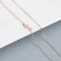Ροζ Χρυσό S925 Ασημένιο Ρυθμιζόμενο Κολιέ O-Chain Μινιμαλιστικό Κόσμημα Παραλλαγή - 1.3mm Καρφίτσα Αλυσίδα O (NS3326) / Ροζ χρυσό