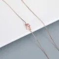 Ρυθμιζόμενη αλυσίδα από ασήμι S925 κολιέ DIY αξεσουάρ κοσμημάτων για γυναίκες μόδα στυλ. - 0.7mm Καρφίτσα Αλυσίδα Φίδι (NS3329) / Ροζ χρυσό