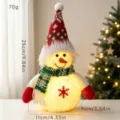 Christmas LED glowing snowman plush toy festive desktop home decoration ornament 25cm - E-DD89 Glowing Snowman Ornament with Pointed Hat