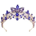 H1557 KC Gold with White & Royal Blue Rhinestones