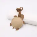 Leather turtle bag charm cute animal keychain pendant handbag decorative strap accessory - Sea Turtle Lanyards / Khaki