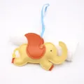 Cartoon flying elephant leather charm pendant for bags and jeans fashion accessories - Yellow