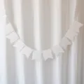 DIY weiße Schwalbenschwanz Flaggen Girlande für Party Dekoration zum selber Schreiben Deko - Blanko Fischschwanz 12*15cm (1 Stück)