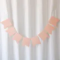 Rosa Papier Wimpelgirlande blaetter Banner fuer DIY Schreiben und Partyhaengedeckoration - Hellrosa Fischschwanz-Einzelstück / 16x20cm