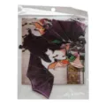 Detailed close-up view of 3D stereo bat wall stickers in packaging for Halloween party decor. - 12 Pcs/Set / Green Pumpkin