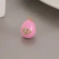 Pink enamel evil eye pendant charm for DIY necklace jewelry making accessories retro style - Evil Eye Style (H-8084) / Pink