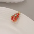 Vintage enamel Easter egg pendant charm for DIY necklace jewelry making accessories. - Red Evil Eye Style (H-9449) / Pendant Only (No Chain) / Red