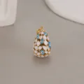 Gold tone metal white enamel evil eye egg pendant DIY jewelry charm fashion accessories component - White Evil Eye Style (H-9449) / Pendant Only (No Chain) / White
