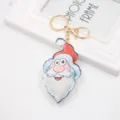 Süßer Weihnachtsmann PU Leder Schlüsselanhänger stilvoller Taschenanhänger Weihnachtsgeschenk - PU-Leder Schlüsselanhänger / Weihnachtsmann