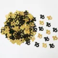 Coriandoli da tavola numeri in PVC oro e nero per decorazioni festa di compleanno - Paillettes nero e oro 16 / 10.00g